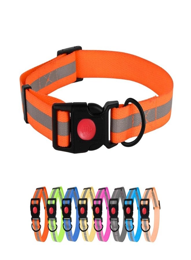 PET FUN طوق كلاب من النايلون فائق النعومة من بيت فن مع شريط عاكس للراديوم - قابل للتعديل، خفيف الوزن ومرن، مزود بإبزيم أمان سريع الفتح - طوق أساسي عالي الكثافة للجراء والسلالات الصغيرة (متوسط، 25 مم) - Image 1